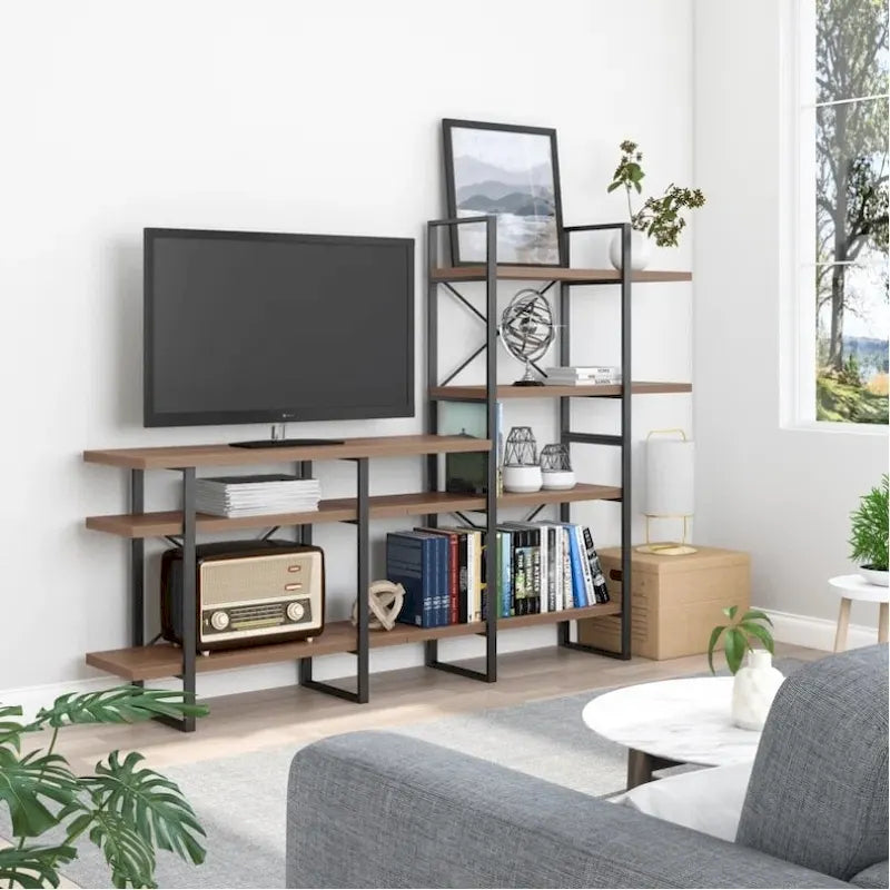 Mobile TV con 4 mensole fino a 55 pollici - 210 x 35 x 144 cm