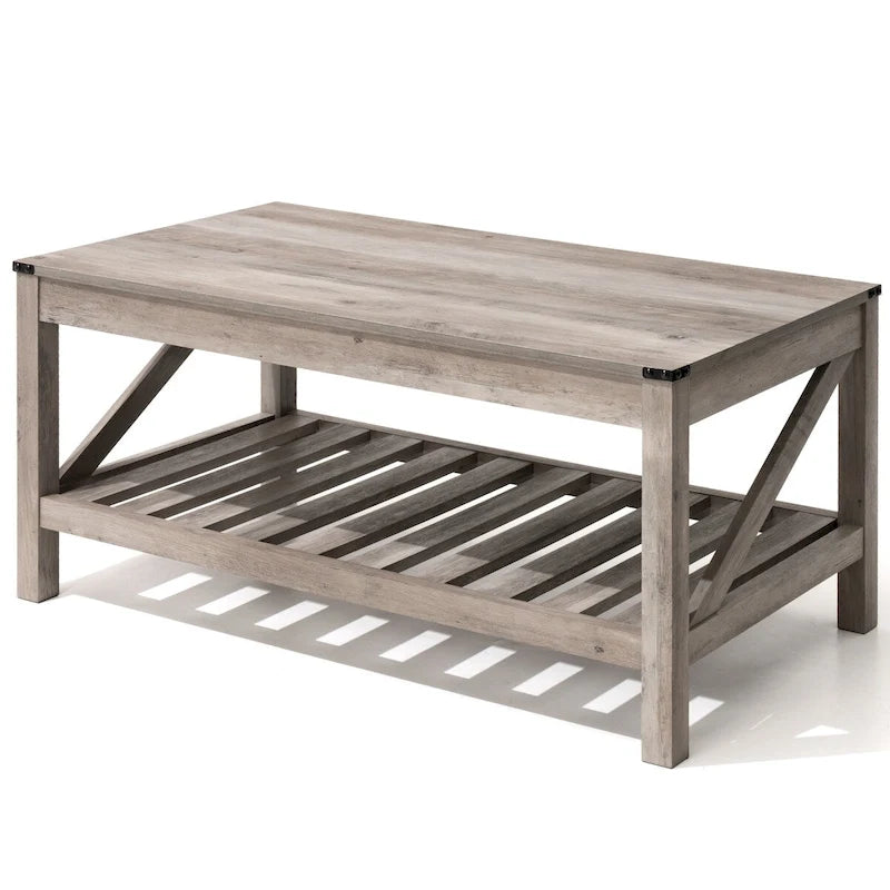 Tavolino da salotto tavolino da tè con ripiano - 46 cm A x 102 cm L x 56 cm P