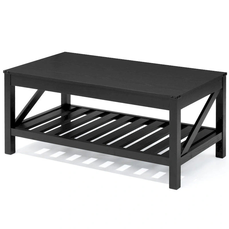 Tavolino da salotto tavolino da tè con ripiano - 46 cm A x 102 cm L x 56 cm P