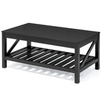 Tavolino da salotto tavolino da tè con ripiano - 46 cm A x 102 cm L x 56 cm P