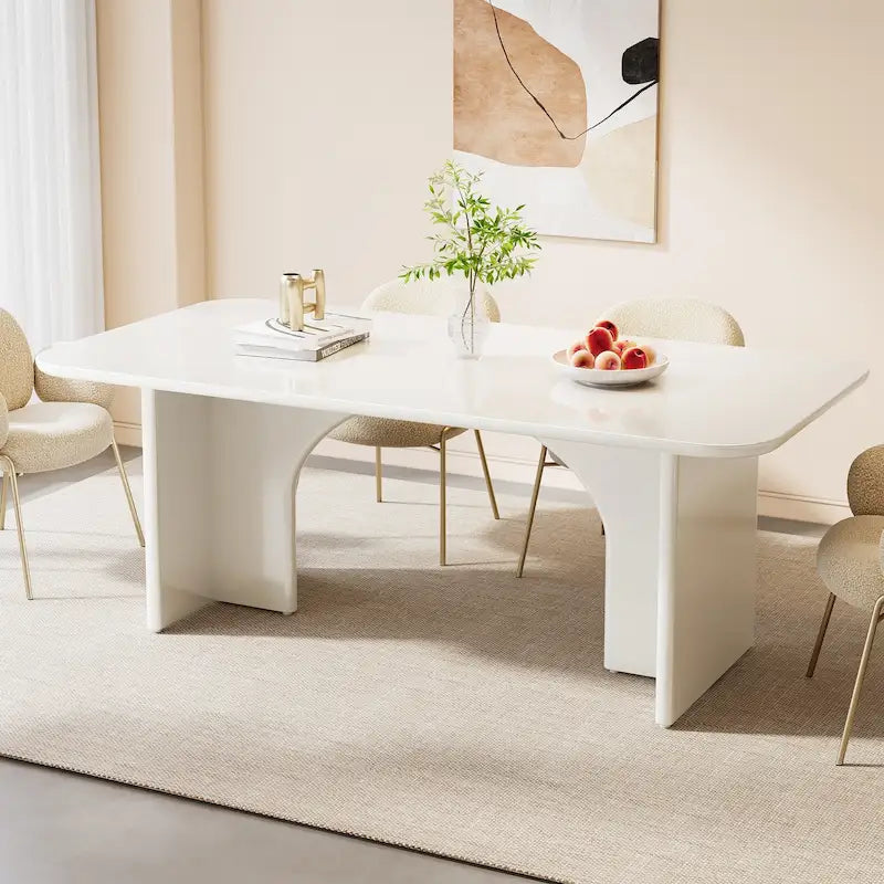 Tavolo da pranzo grande da 160 cm per 4-6 persone, tavolo da cucina moderno rettangolare
