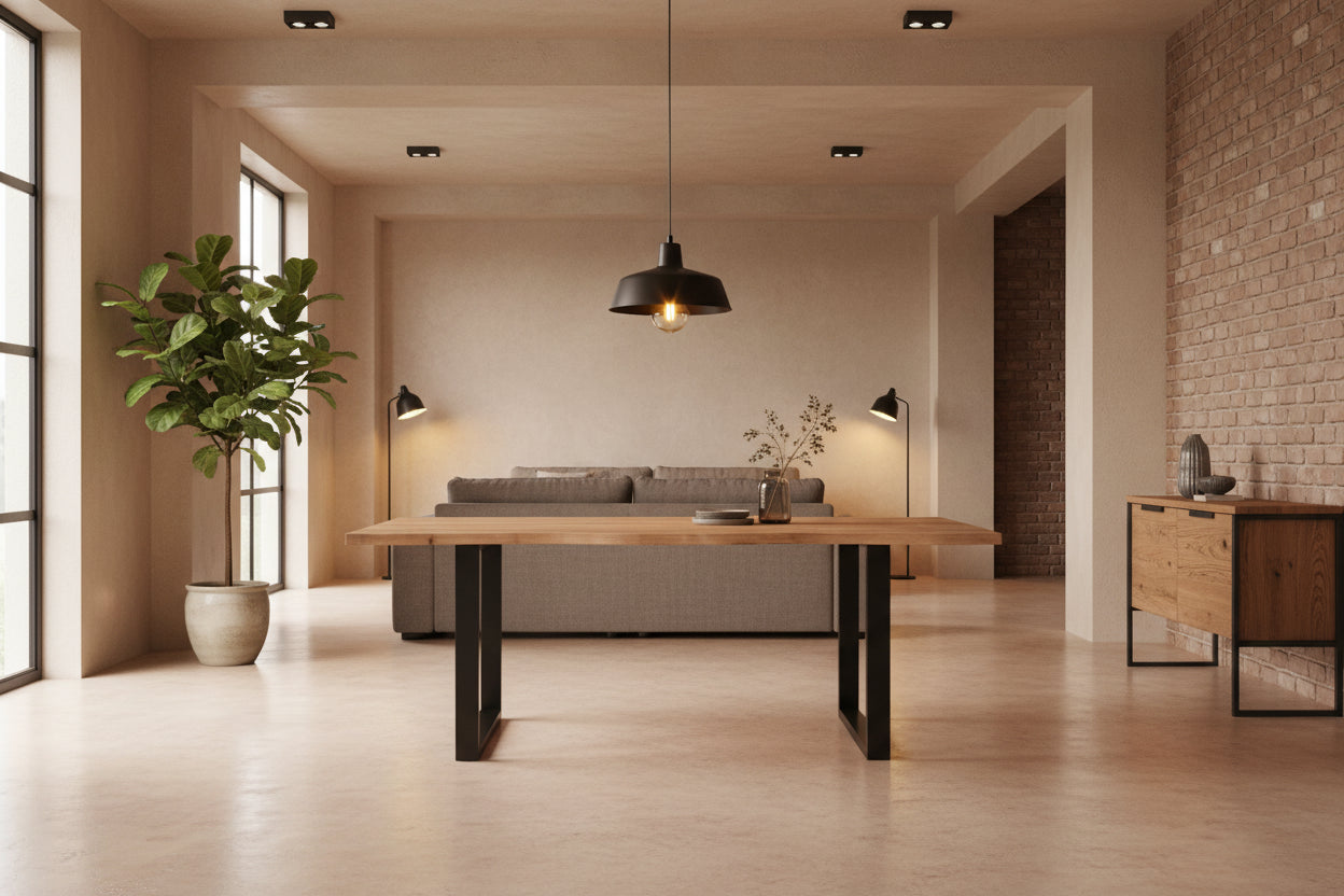 Athea Butterfly light acacia live Edge Dining Table - 96